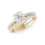 0.86 Carat Lab Grown Diamond Bridal Ring Set