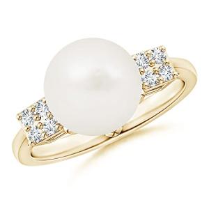 Freshwater Pearl Cluster Ring in 14K Yellow Gold