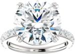 10.5CT Moissanite Vintage Engagement Ring in Silver