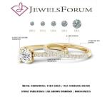0.86 Carat Lab Grown Diamond Bridal Ring Set