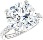 10.5CT Moissanite Vintage Engagement Ring in Silver
