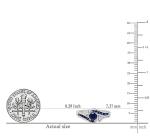 Blue Sapphire and Diamond Swirl Engagement Ring Set