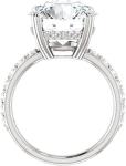 10.5CT Moissanite Vintage Engagement Ring in Silver
