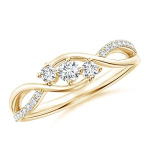 0.07 Ct Diamond Infinity Ring in Yellow Gold