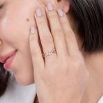 0.07 Ct Diamond Infinity Ring in Yellow Gold
