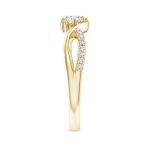 0.07 Ct Diamond Infinity Ring in Yellow Gold