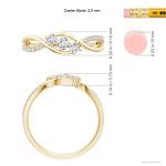0.07 Ct Diamond Infinity Ring in Yellow Gold
