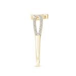 0.22 Ct Diamond Heart Ring in 14K Yellow Gold