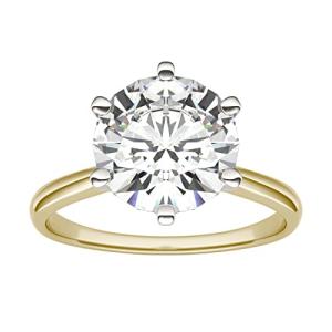 3.1 CT Lab-Created Moissanite Engagement Ring in Gold
