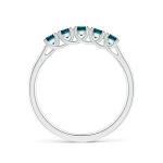 Blue Diamond Ring in 14K White Gold