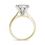 3.1 CT Lab-Created Moissanite Engagement Ring in Gold