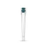 Blue Diamond Ring in 14K White Gold