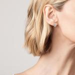 10K Yellow Gold Panther Earrings with Green Garnet