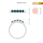 Blue Diamond Ring in 14K White Gold