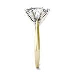 3.1 CT Lab-Created Moissanite Engagement Ring in Gold