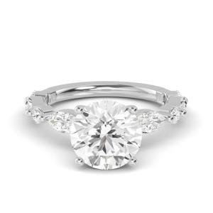14K White Gold Lab Grown Diamond Engagement Ring