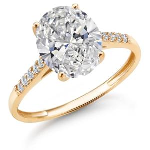 10K Yellow Gold Lab Grown Diamond Engagement Ring