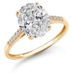 10K Yellow Gold Lab Grown Diamond Engagement Ring