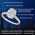 10K Yellow Gold Lab Grown Diamond Engagement Ring