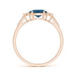 London Blue Topaz Ring in Rose Gold