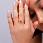 London Blue Topaz Ring in Rose Gold