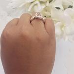 Rose Gold Morganite & Diamond Halo Engagement Ring