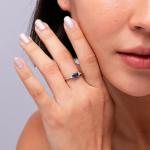 London Blue Topaz Ring in Rose Gold