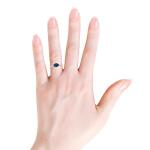 London Blue Topaz Ring in Rose Gold