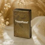 Teppdfann Tigers Eye Ring for Women - 14K Gold Plated Natural Gemstone Adjustable Open Ring, Double Brown Ring for Gift