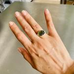 Moldavite Ring 925 Sterling Silver Handmade Natural Rough Gemstone Jewelry For Her (9)
