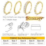 TOBENY Stackable Gold Rings for Women Non Tarnish Dainty 14K Gold Plated Stacking Cubic Zirconia Thumb Ring Set Trendy Statement Promise Wedding Bands Engagement Rings for Women Size 6 7 8 9 10