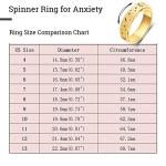 OreilleStar Anxiety Ring for Women Fidget Ring Spinner Rings Stainless Steel Moon Star Fidgit Ring for Women Gold Plated Size 6