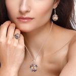 Multicolor AAA Cubic Zirconia Rose Gold Ring