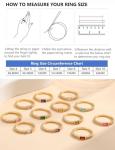 Gold Emerald Birthstone Stackable Ring for Women