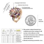 Multicolor AAA Cubic Zirconia Rose Gold Ring