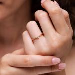 Yellow Gold Round Diamond Engagement Ring for Her