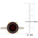 Round Cut Amethyst or Garnet Solitaire Ring