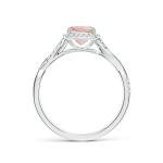 Morganite Engagement Ring with Diamond Halo