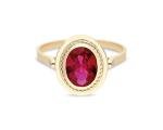 14k Gold Oval Ruby Ring for Women