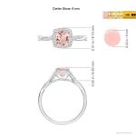 Morganite Engagement Ring with Diamond Halo