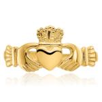 10K Solid Yellow Gold Heart Love Irish Claddagh Celtic Ring Jewelry Size 7