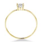 Gem Stone King 10K Yellow Gold 6X4MM Oval Gemstone Birthstone Engagement Ring For Women | Solitaire Wedding Anniversary Promise Gold Ring | Fine Jewelry Gifts for Her Mom Women Wife