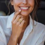 Elegant 5-Piece Eternity Band Set in Gold