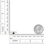 Gem Stone King 10K Yellow Gold Gemstone Birthstone and White Lab Grown Diamond Engagement Ring For Women | Round 4MM | Wedding Anniversary Promise Ring | Sizes 5, 6, 7, 8, 9