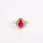 14k Gold Oval Ruby Ring for Women