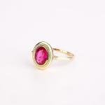 14k Gold Oval Ruby Ring for Women