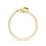 Natural Peridot Solitaire Ring in Yellow Gold