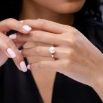 Freshwater Pearl Solitaire Ring in White Gold