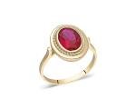 14k Gold Oval Ruby Ring for Women