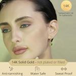 Cushion Cut Birthstone Dangle Earrings in Gold